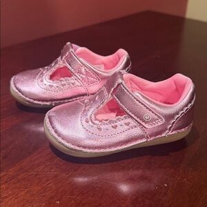 Stride Rite Shiny Pink Baby Shoes
